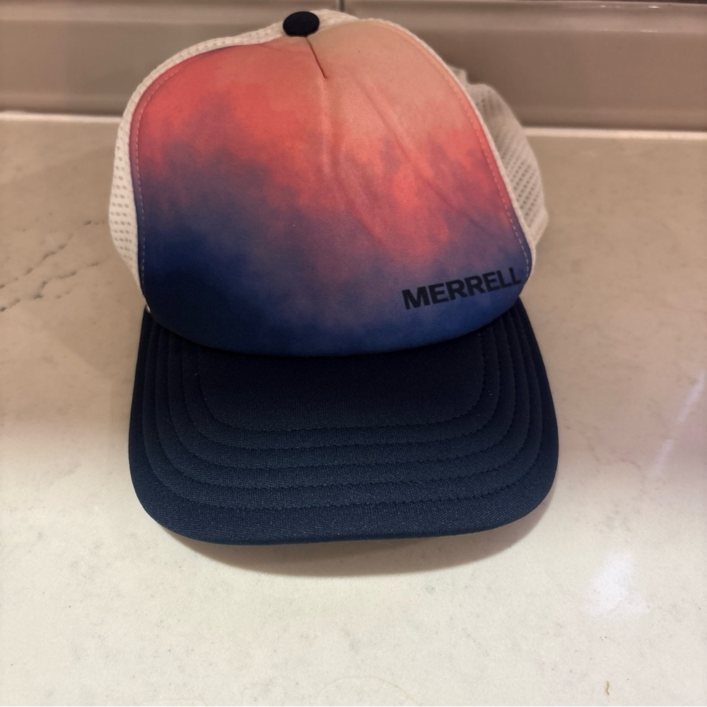 Merrell Ranger Trucker Multicolor Mesh Snapback Trucker Hat Outdoor Forest EUC